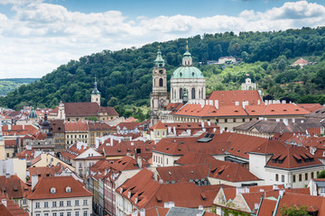 Cityscape of Prague with St. Nicholas Church