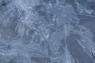 Obraz premium cracked ice surface texture