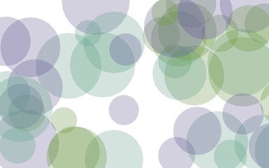 Multicolored translucent circles on a white background.