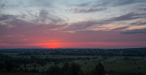 закатное небо