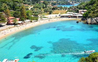 swimming pool in tropical resort