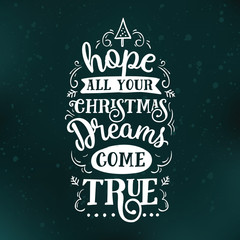 Merry Christmas typography.