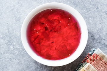 Homemade Jam of Rose Petals in Small Bowl / Marmalade.