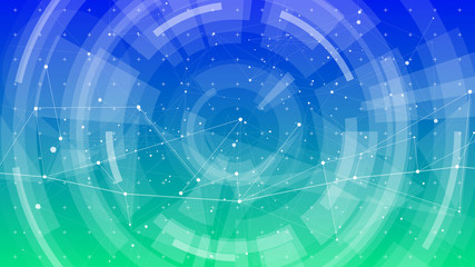 bright abstract illustration of a digital world - a color defocused background and a digital wave. It symbolizes the digital economy, network technologies, cloud technologies, Internet, communications