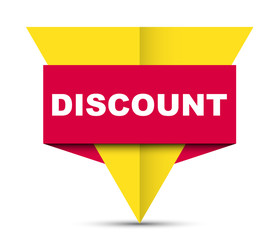 red vector banner discount