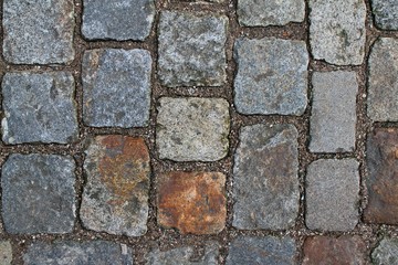 Close up surface of cobblestone in high resolution
