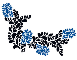 schöner Zweig mit Blumen