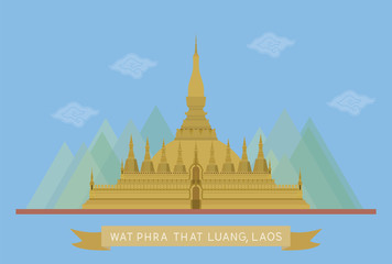 Obraz premium wat phra that luang, Laos