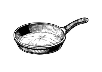 illustration of Frying pan - obrazy, fototapety, plakaty