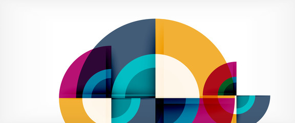Obraz premium Circle abstract background, geometric modern design template