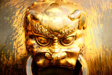 Part of The Forbidden City in Beijing, China. The Forbidden City was declared a World Heritage Site in 1987 and is listed by UNESCO. Beijing, China, 03,18,2018