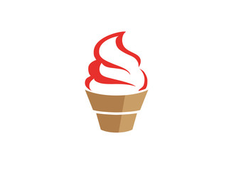 Cupcake logo vector