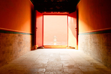 Part of The Forbidden City in Beijing, China. The Forbidden City was declared a World Heritage Site...