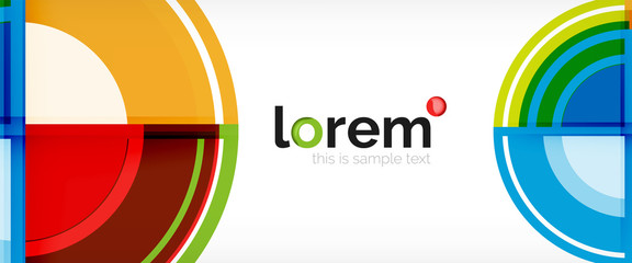 Circle abstract background, geometric modern design template