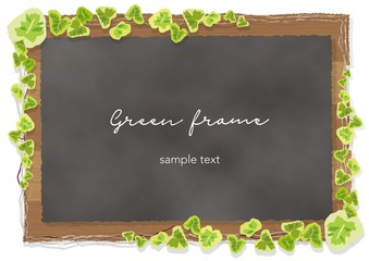 つる草の黒板フレーム © nonohana
