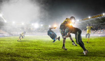 American football game. Mixed media