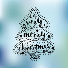 Merry Christmas typography.