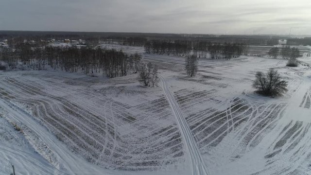 Delicious winter landscape from Above