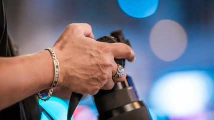 Photographer With A Digital Camera