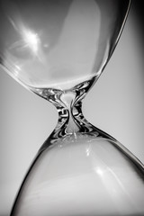 Transparent hourglass