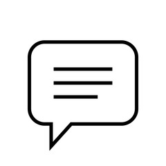 Chat Icon. Speech Bubble Sign. Conversation, Communications Symbol.