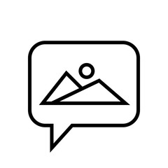 Chat Icon. Speech Bubble Sign. Conversation, Communications Symbol. Image Icon