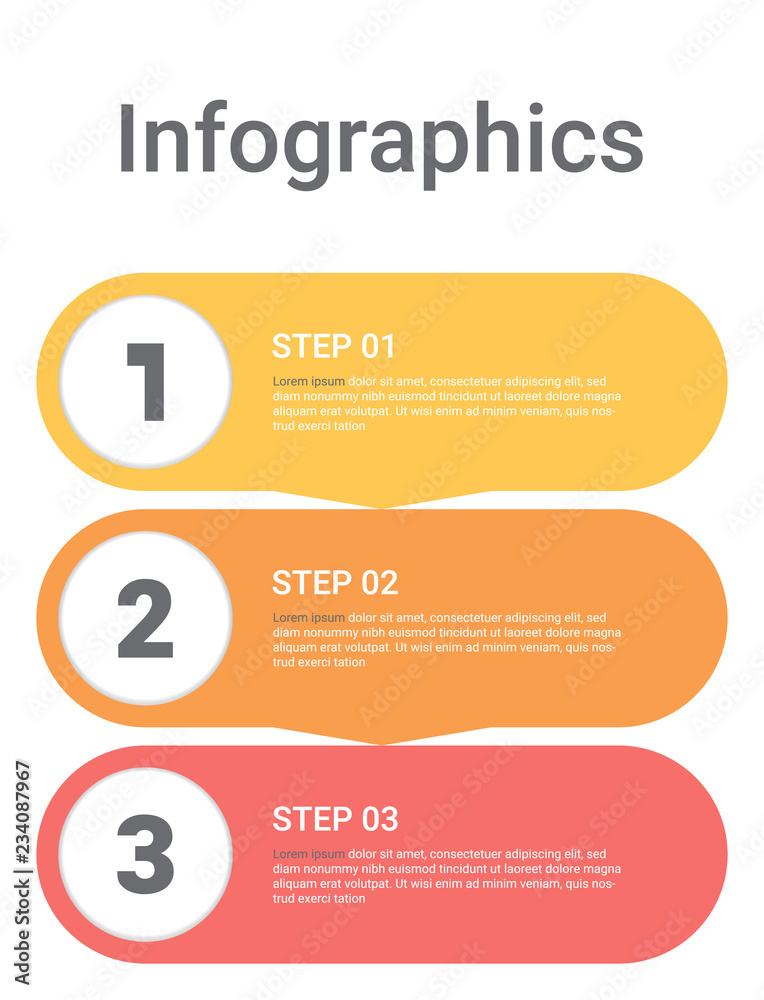 Poster Infographics diagram with 3 steps, options, or processes. Vector business template for presentation. business data visualization.