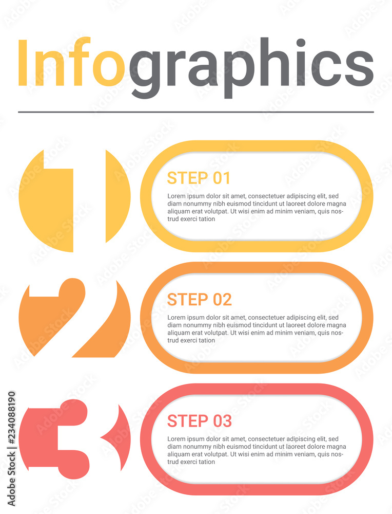Poster Infographics diagram with 3 steps, options, or processes. Vector business template for presentation. business data visualization.