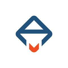 A letter logo design vector template