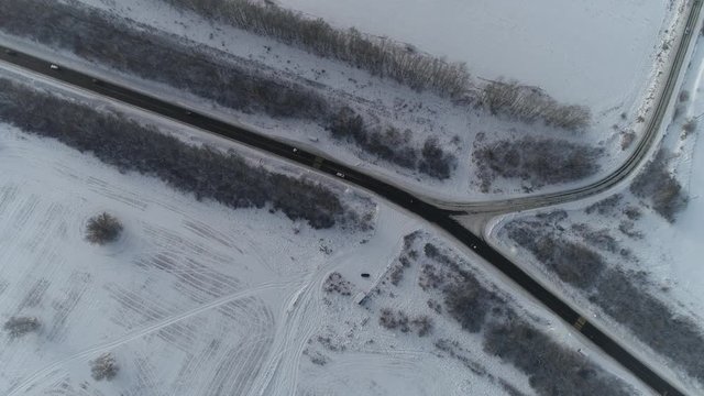 Delicious winter landscape from Above