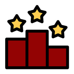 Sport Game Golden Challenge Award. Red Ribbon. Isolated. Olive Branch.