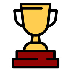 Sport Game Golden Challenge Award. Red Ribbon. Isolated. Olive Branch.