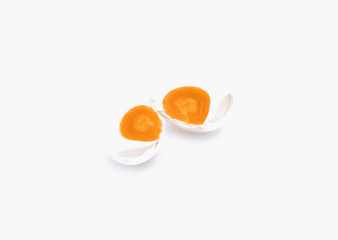 salted egg isolated on white