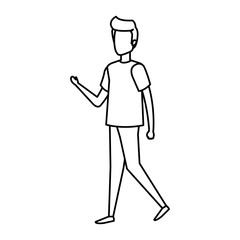 young and casual man character