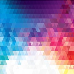 vector abstract irregular polygon background with a triangular pattern in full color rainbow spectrum colors. eps 10