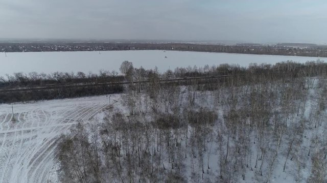 Delicious winter landscape from Above