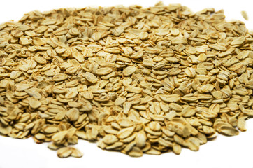 oat flakes but white background