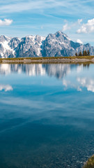 Smartphone HD wallpaper of  Beautiful alpine view at Leogang - Tyrol - Austria with reflections