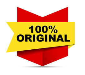 red vector banner 100% original