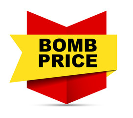 red vector banner bomb price