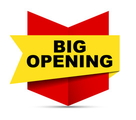 red vector banner big opening