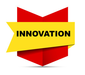 red vector banner innovation