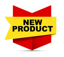 red vector banner new product