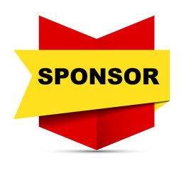 red vector banner sponsor