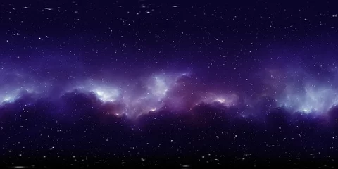 360-Grad-Weltraumnebel-Panorama, gleichwinklige Projektion, Umgebungskarte. Sphärisches HDRI-Panorama. Weltraumhintergrund mit Nebel und Sternen © Peter Jurik