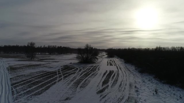 Delicious winter landscape from Above