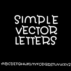 Simple alphabet. Modern font. Vector illustration.