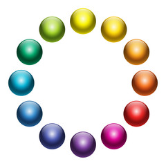 Vector color wheel balls set - 12 colors