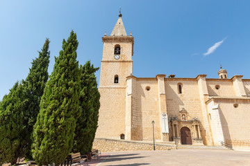 Fototapeta na wymiar San Salvador church in La Roda city, province of Albacete, Castile La Mancha, Spain