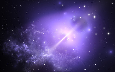 Neutron star. Space background